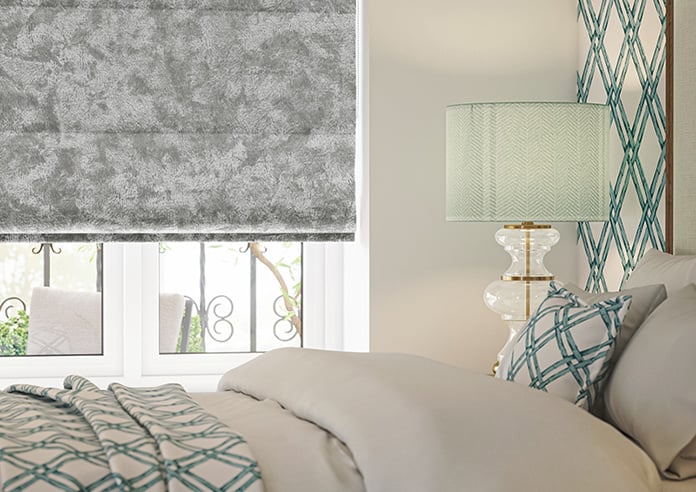 Cyrus Crushed Velvet, Glint - Motorised Roman Blind - Image 5
